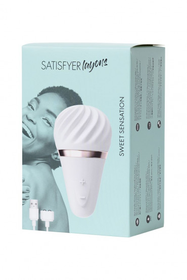 Белый вибромассажер Satisfyer Little Wand