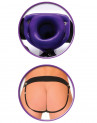 Фиолетовый фаллопротез Hollow Strap-On - 16 см.