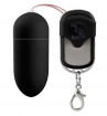 Чёрное виброяйцо Silicone Remote controlled Egg с дистанционным управлением