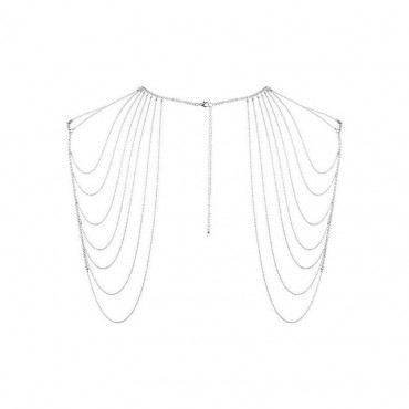 Серебристое украшение на плечи Magnifique Metallic Chain Shoulders & Back Jewelry