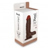 Коричневый вибратор Realistic Vibrator Real Rapture Brown - 21,5 см.