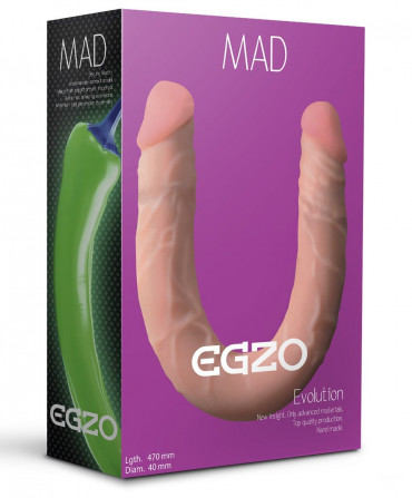 Двусторонний фаллоимитатор из cyberskin Mad Pepper - 47 см. Fff