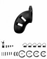 Черный мужской пояс верности Silicone Cock Cage Model 20 Chastity 3.5"