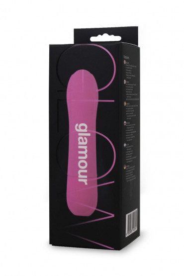 Розовый вибромассажёр Glamour - 15 см.