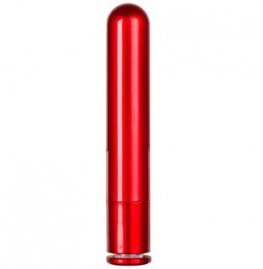 Красный гладкий вибратор Metallix Petit Corona Smooth Vibrator - 11,5 см.