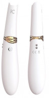Белый вибромассажер Miiss CC с мембранным стимулятором - 18,5 см.
