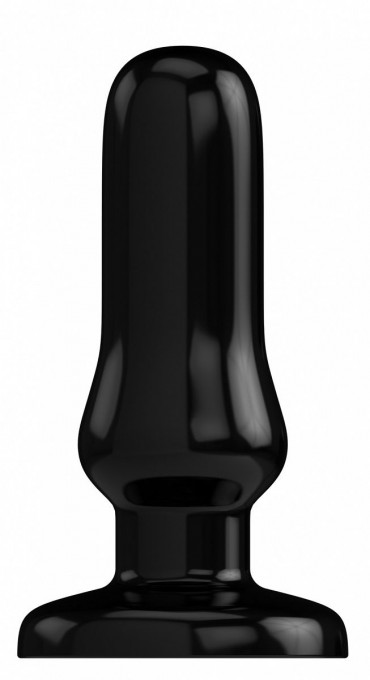 Чёрный анальный стимулятор Bottom Line 4" Model 6 rubber Black - 15,5 см.
