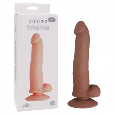 Коричневый фаллоимитатор Seducer Perfect Peter - 20 см.