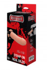 Черные трусики с телесной насадкой Strap ON Real Dildo - 21 см.