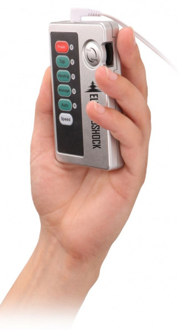 Черный электростимулятор с проводящей насадкой E-Stim Hollow Butt Plug - 7,8 см.