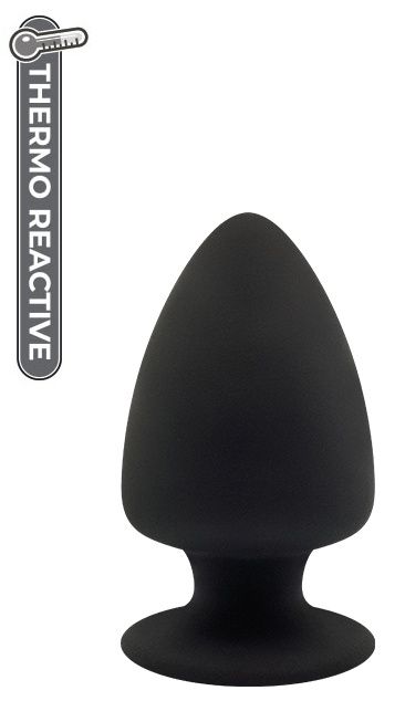 Черная анальная пробка Premium Silicone Plug S - 9 см.