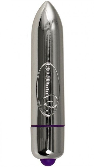 Серебристая вибропулька RO-80MM 7-Speed Chrome - 7,9 см.