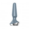 Серая анальная пробка с вибрацией Satisfyer Plug-ilicious 2 - 14 см.