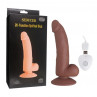 Коричневый вибратор Seducer 20 Function Spirited Dick - 19 см.