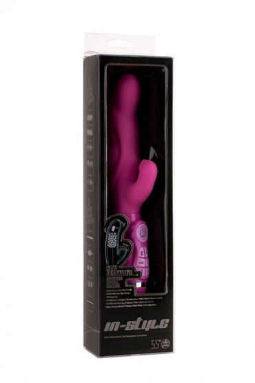 Розовый вибратор с клиторальным стимулятором Instyle Duo Vibrator 5.5Inch - 14 см.